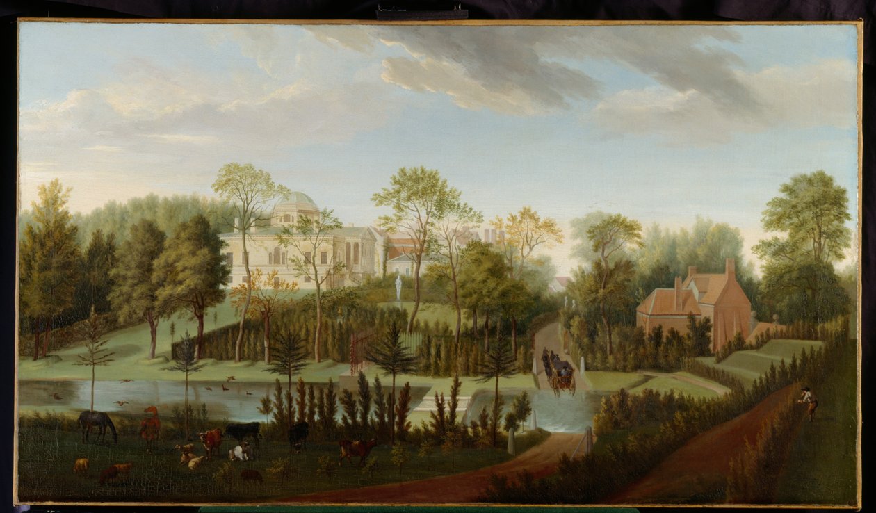 Vista da Casa Chiswick do Sudoeste (óleo sobre tela) de Pieter Andreas Rysbrack