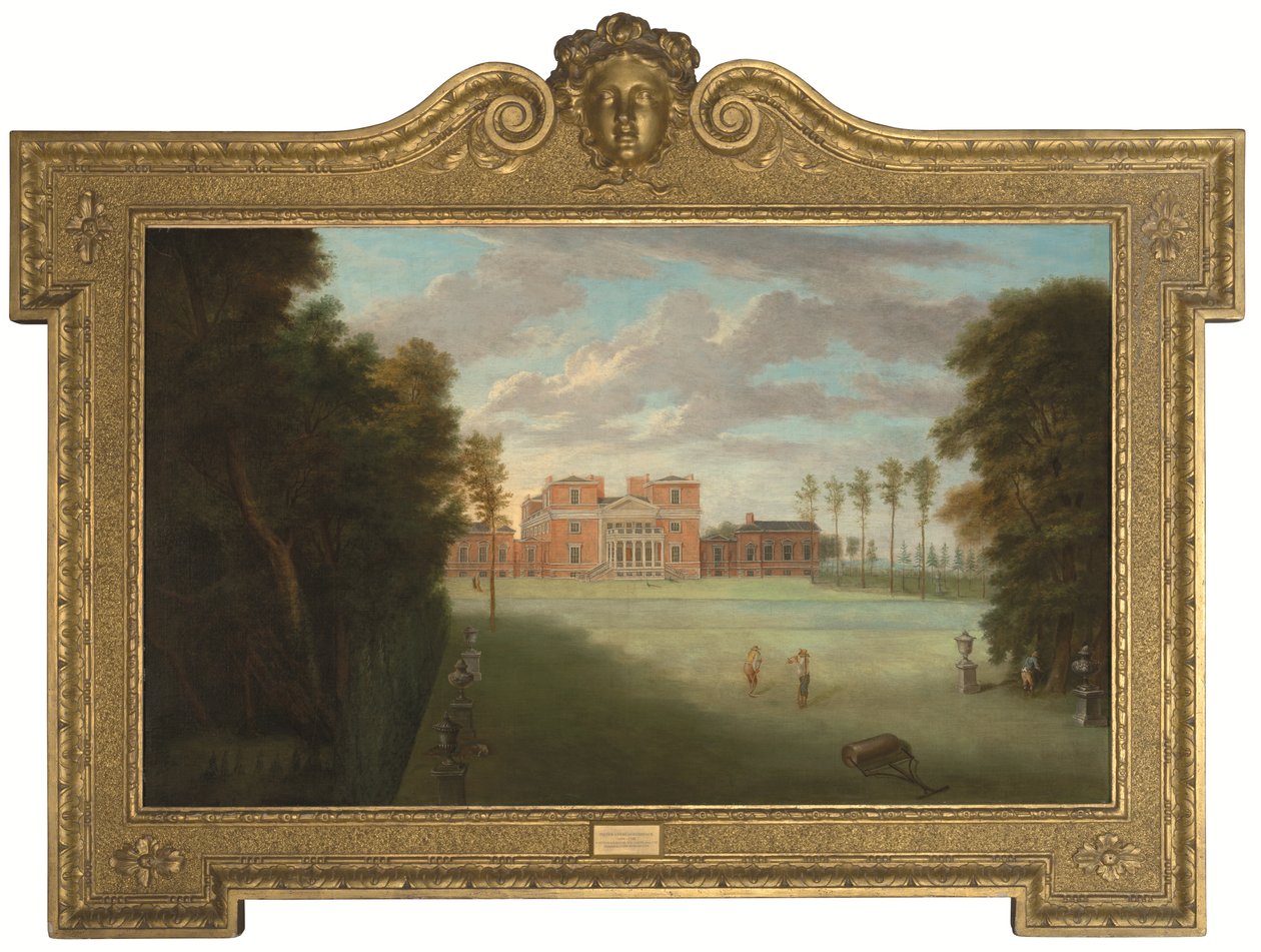 Vista de Tottenham Park, Wiltshire (óleo sobre tela) de Pieter Andreas Rysbrack