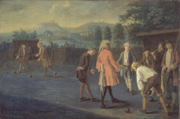 Números em um boliche verde (painel) de Pieter Angillis