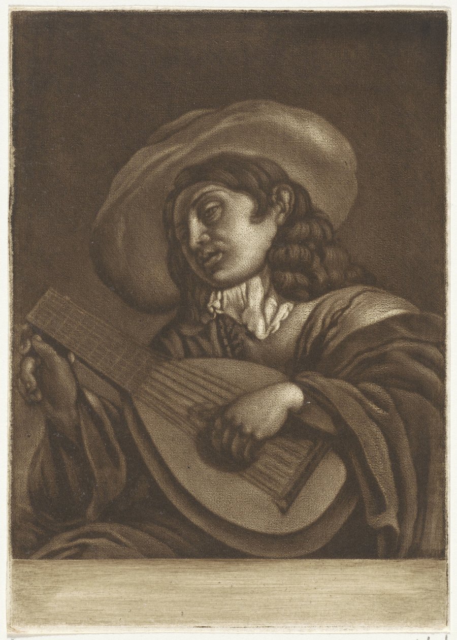 tocador de alaúde de Pieter Anthony Wakkerdak