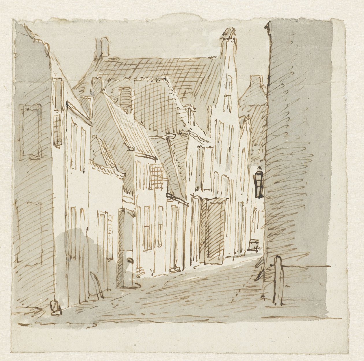 vista da rua de Pieter Bartholomeusz. Barbiers