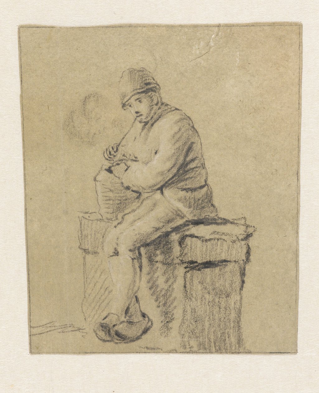 Agricultor sentado de Pieter Bartholomeusz. Barbiers