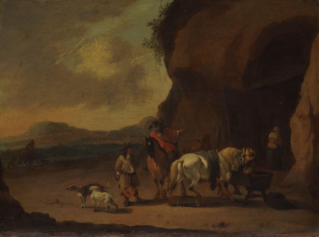 Cavaleiros Parados num Passe de Montanha de Pieter Bout
