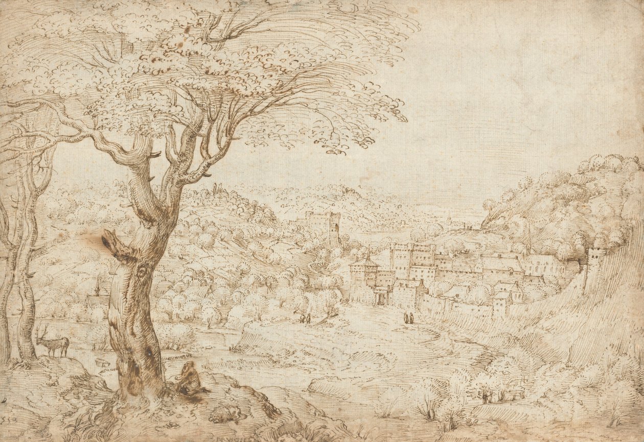 Paisagem com a penitência de São Jerônimo de Pieter Bruegel the Elder