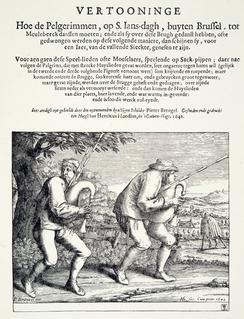 Os tocadores de gaita de foles, c.1642 de Pieter Bruegel the Elder
