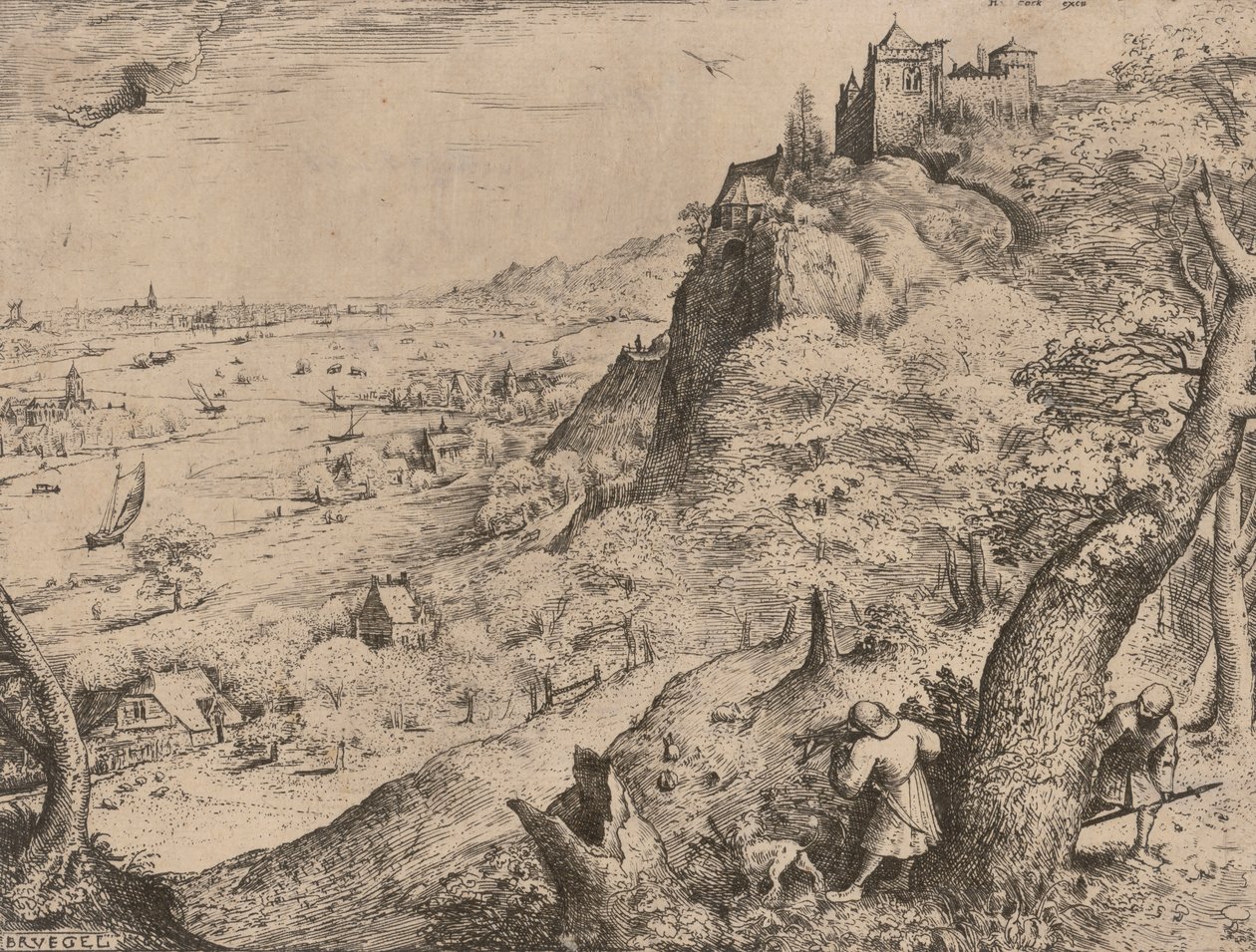 A caça ao coelho, 1560. de Pieter Bruegel the Elder