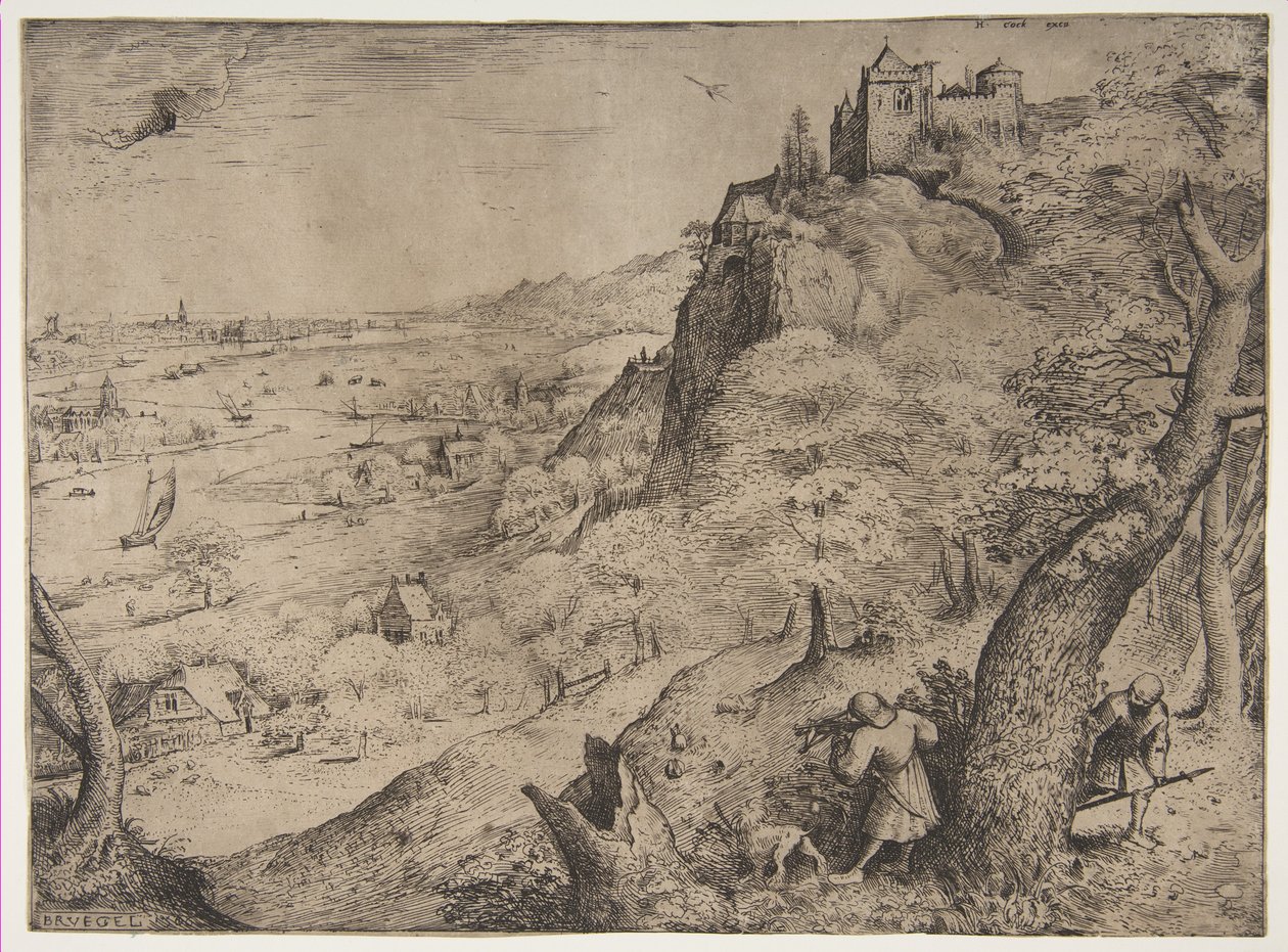 A caça ao coelho, 1560. de Pieter Bruegel the Elder