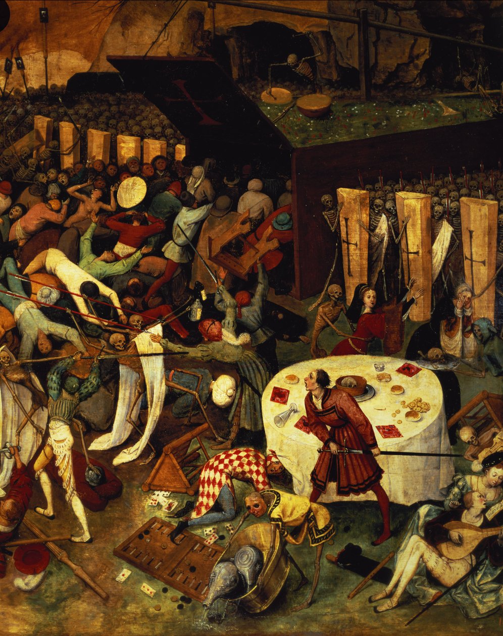 O triunfo da morte, detalhe da seção inferior direita, 1562 de Pieter Bruegel the Elder