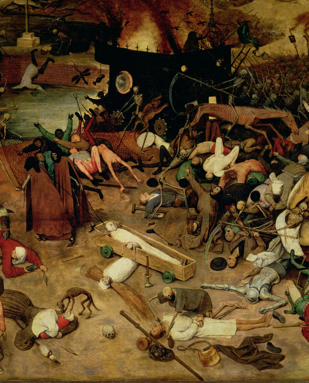 Triunfo da Morte, detalhe da seção central, 1562 de Pieter Bruegel the Elder