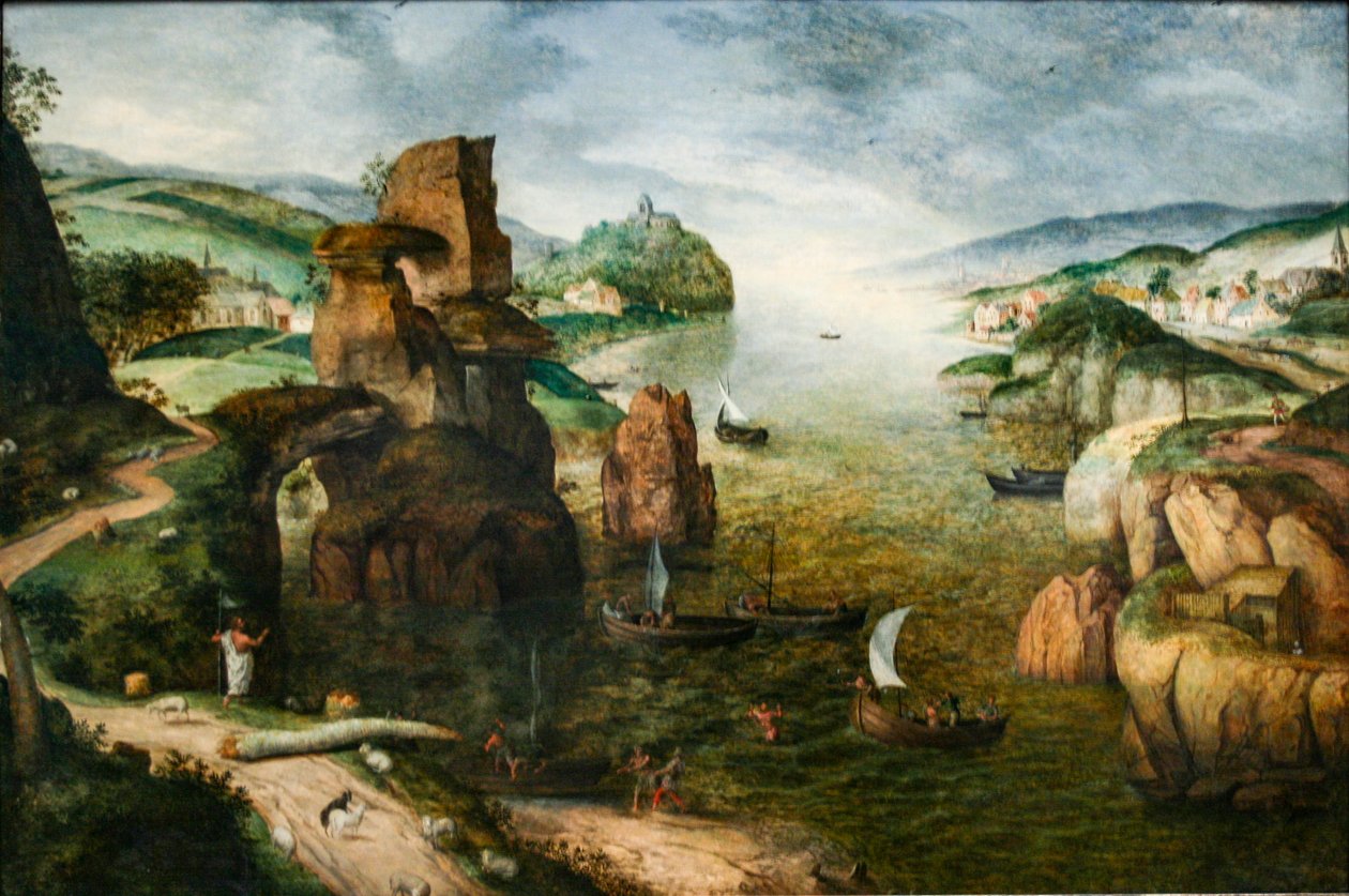 Cristo e os Apóstolos no Mar da Galileia de Pieter Brueghel the Elder