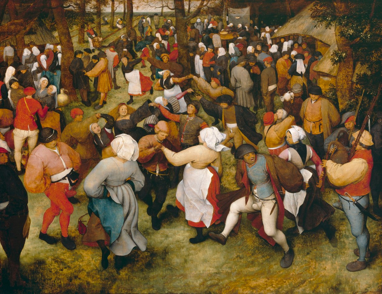 A dança do casamento de Pieter Brueghel the Elder