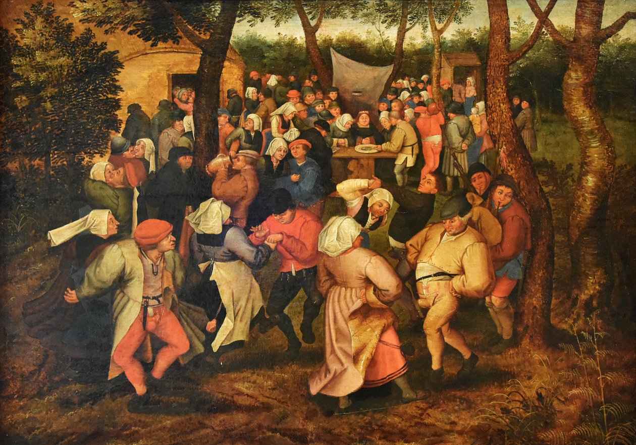 Holandês: Dança de Casamento Camponesa de Pieter Brueghel the Younger