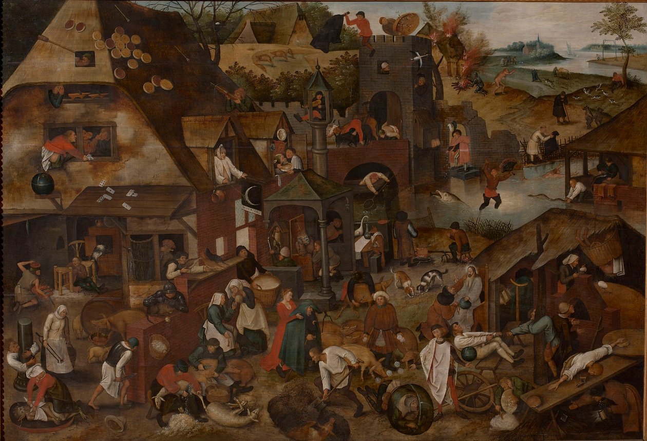 Provérbios flamengos, 1607. de Pieter Brueghel the Younger