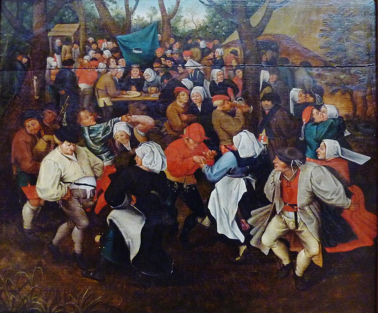 Francês:  La Danse de noce A dança do casamento de Pieter Brueghel the Younger