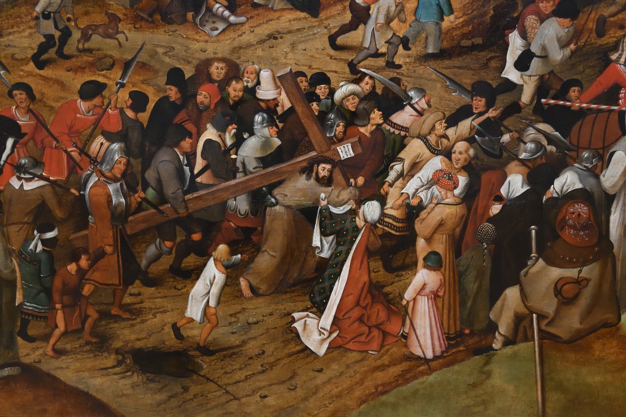 Alemão: Die Kreuztragung O Caminho para o Calvário de Pieter Brueghel the Younger