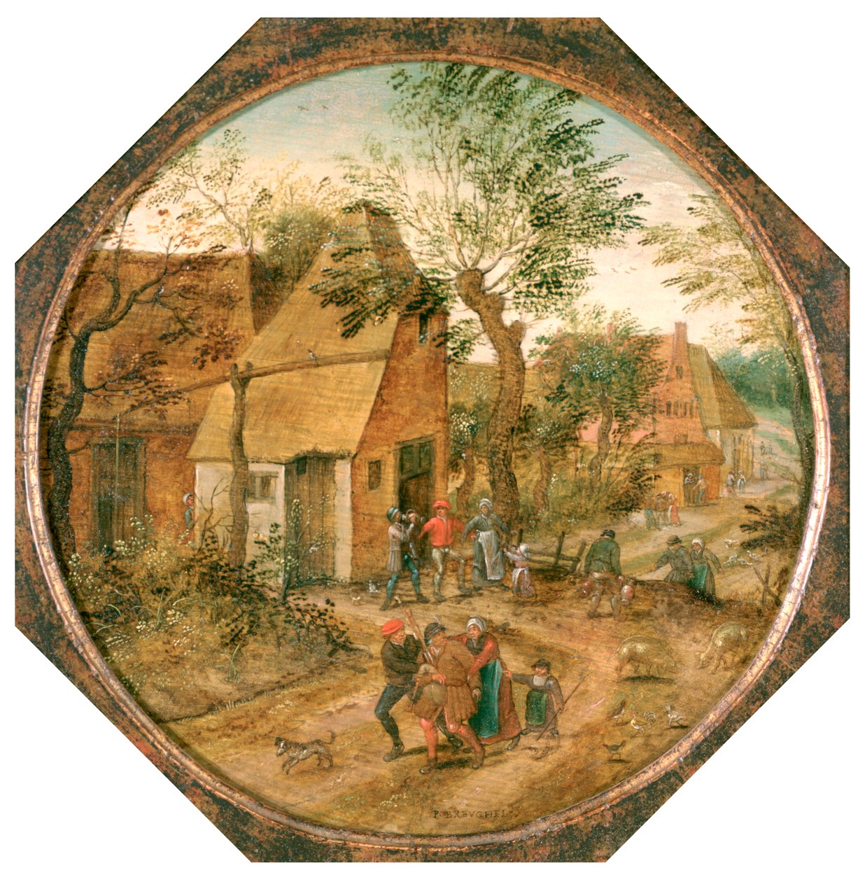 Passagem pela vila, c1584-1637 de Pieter Brueghel the Younger