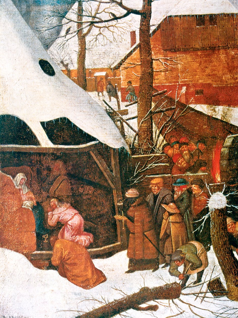 Detalhe da adoração dos Reis Magos, c1584-1638 de Pieter Brueghel the Younger