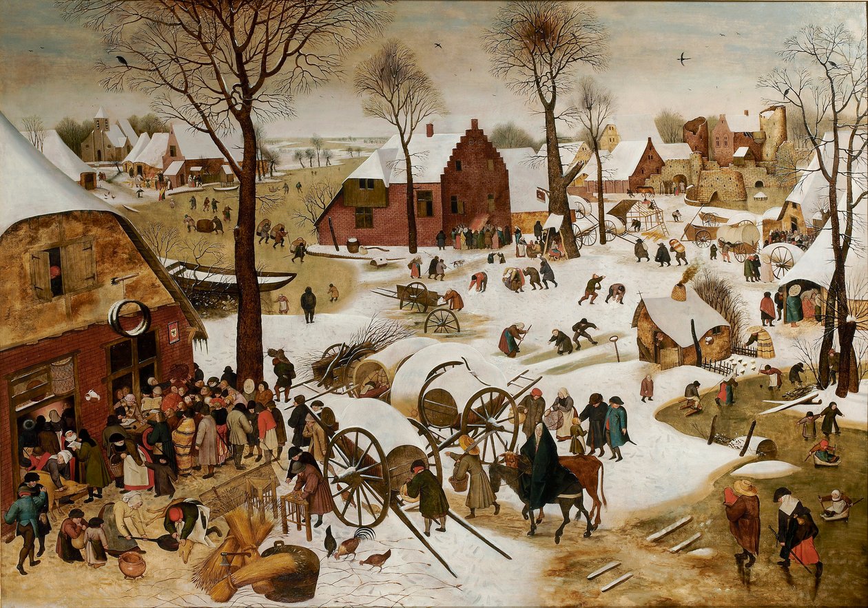 O Censo em Belém A Numeração em Belém, Início do 17º cen... de Pieter Brueghel the Younger