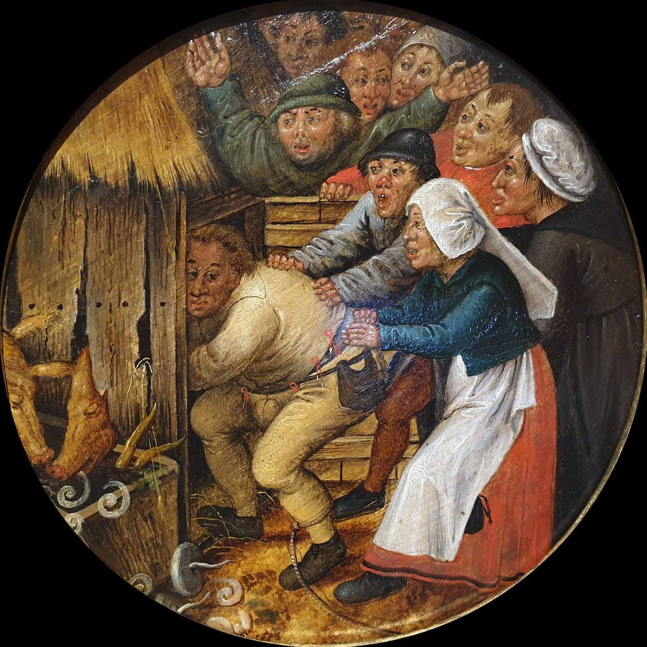 O bêbedo empurrado para a pocilga de Pieter Brueghel the Younger
