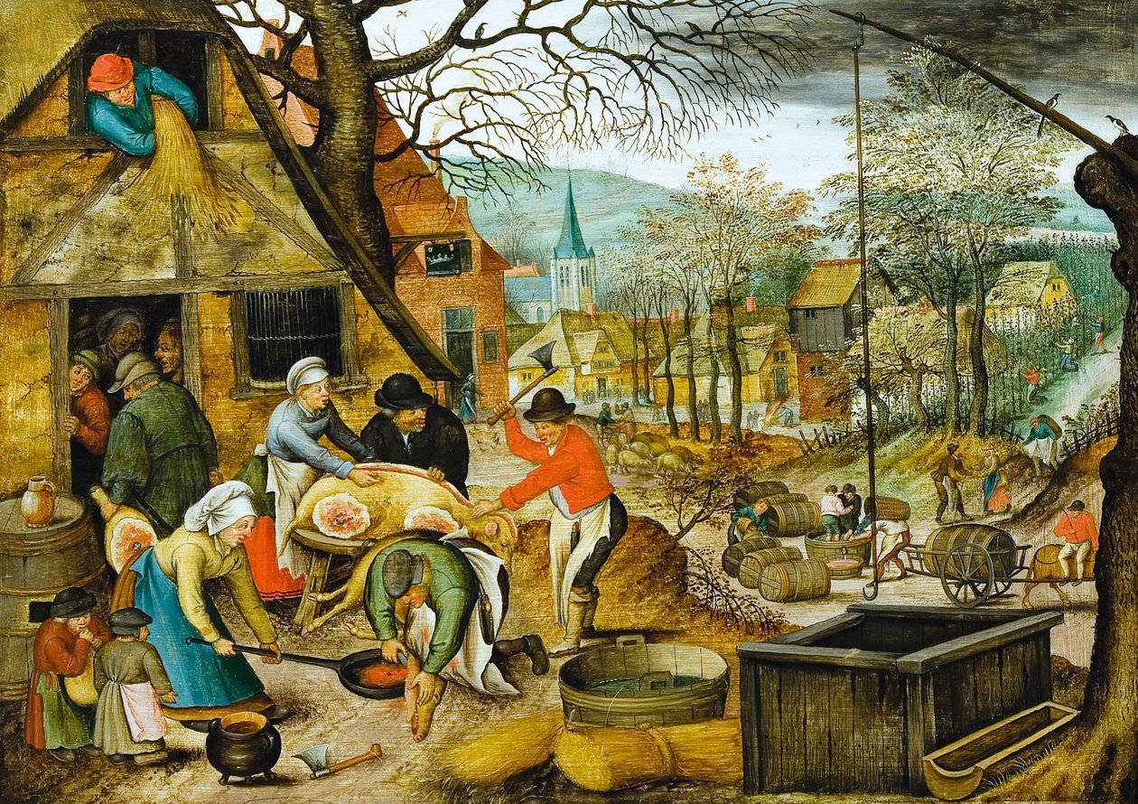 O Four Seasons: Outono, segunda metade do 16º cen. de Pieter Brueghel the Younger