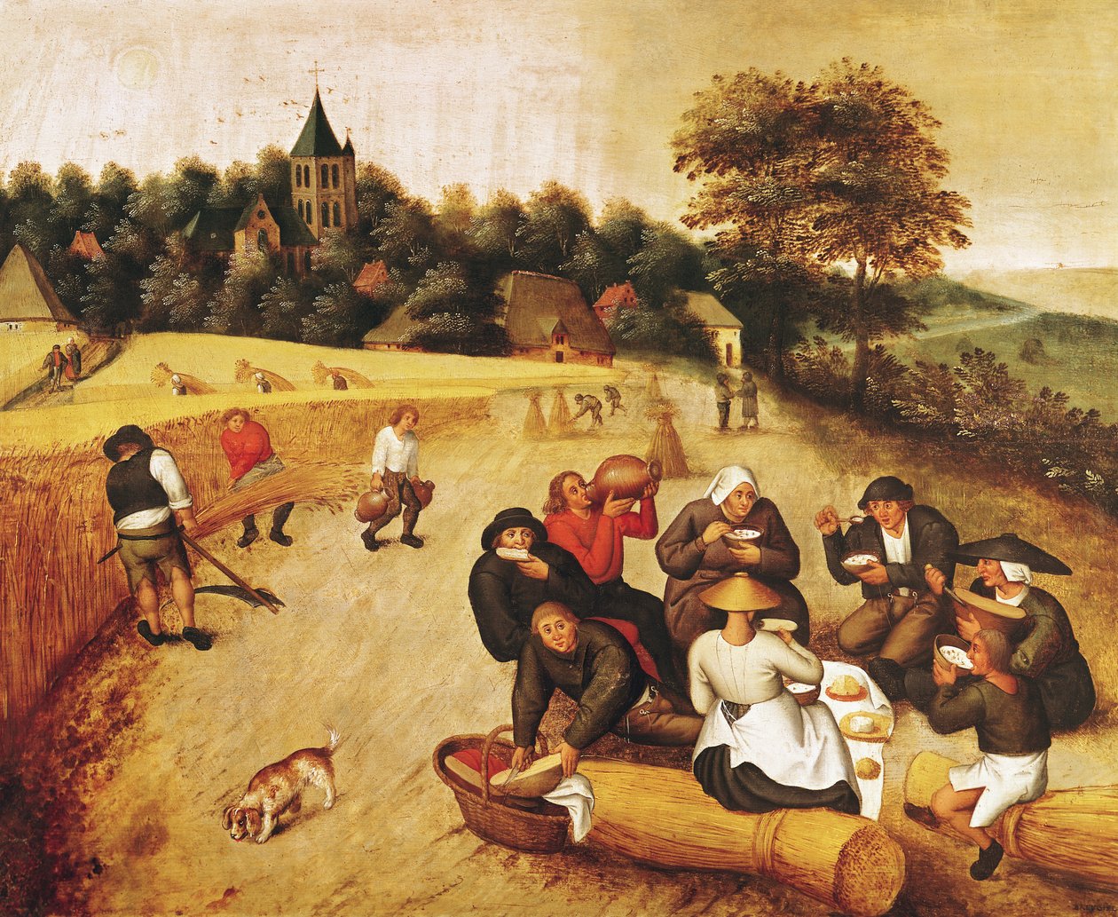 Refeição do Harvester de Pieter Brueghel the Younger