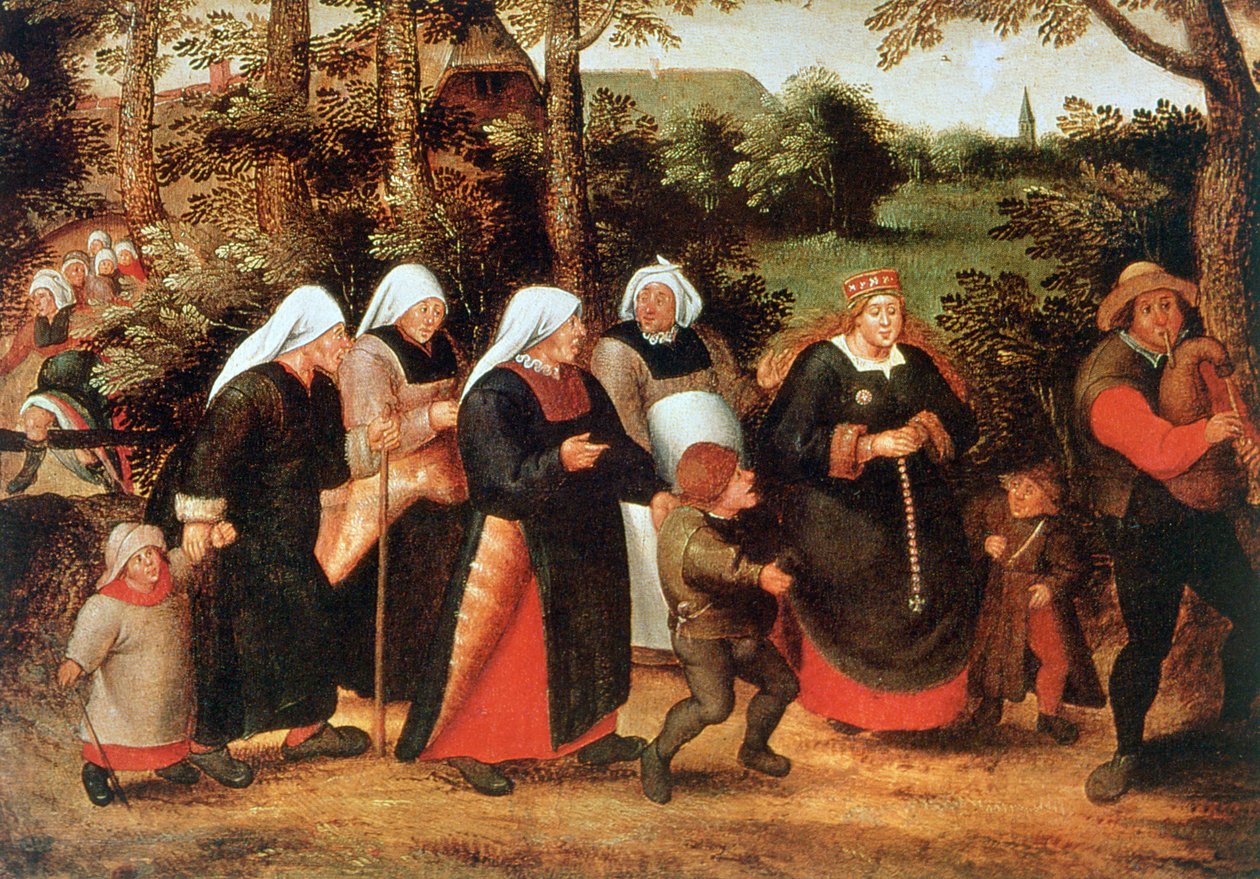 A procissão da noiva, c1584-1638 de Pieter Brueghel the Younger