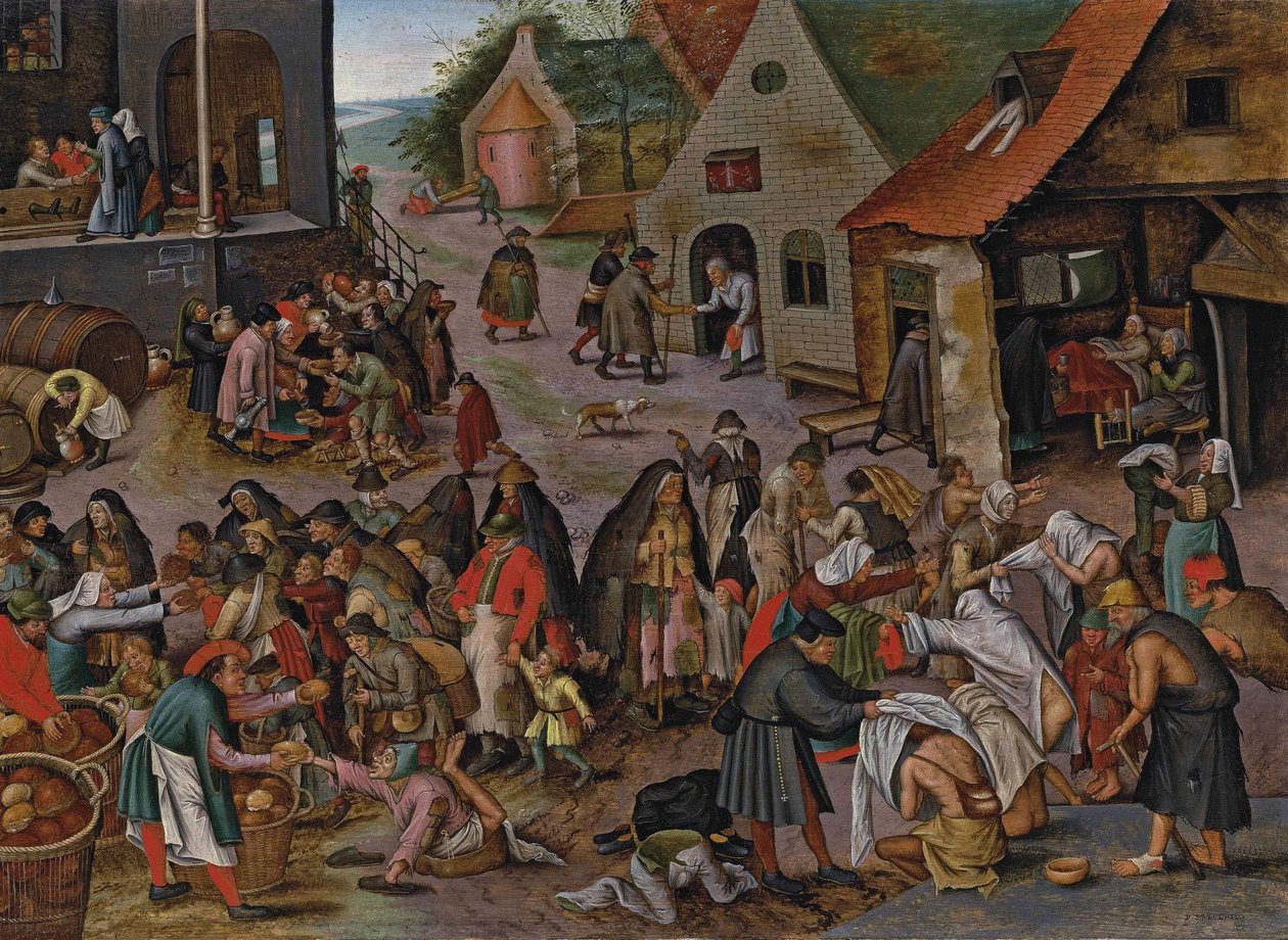 Os sete actos de misericórdia de Pieter Brueghel the Younger