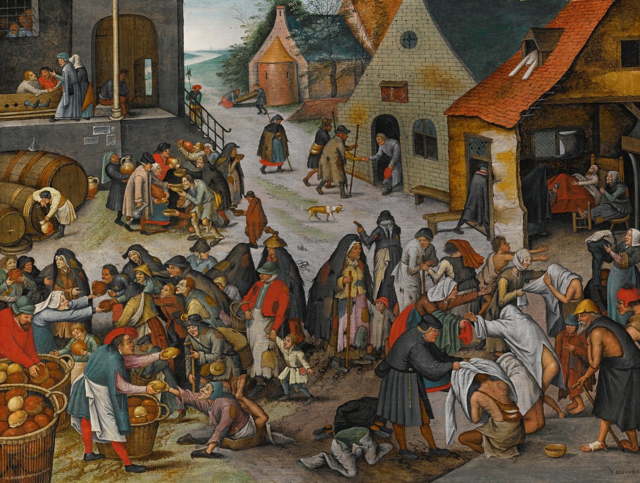 Os sete actos de misericórdia de Pieter Brueghel the Younger