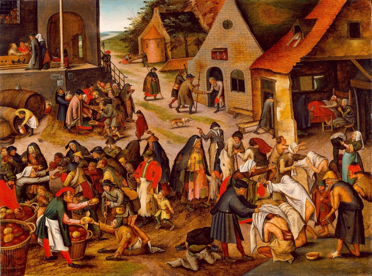 As sete obras de misericórdia, entre 1616 e 1638 de Pieter Brueghel the Younger