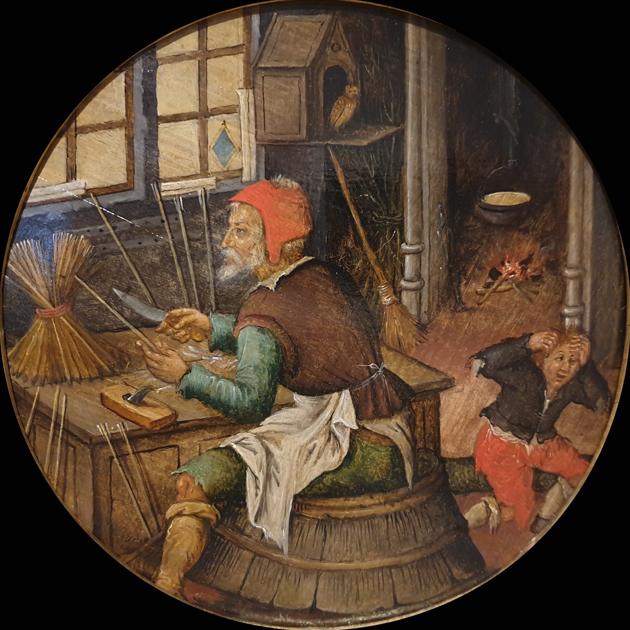 O entalhador de flechas de Pieter Brueghel the Younger