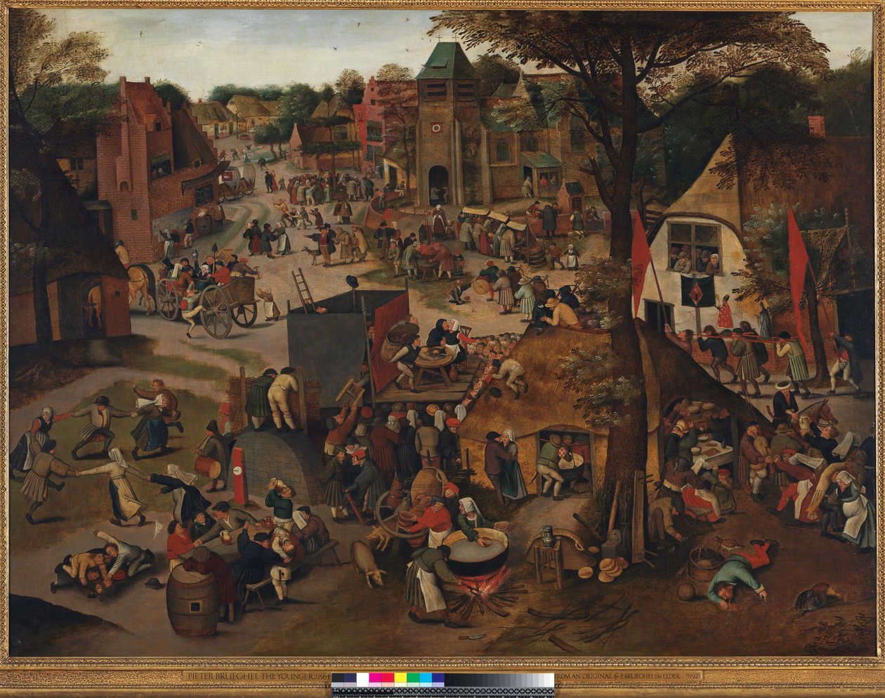 Festival da Aldeia em Honra de St. Hubert e Santo Antônio, 1632 de Pieter Brueghel the Younger