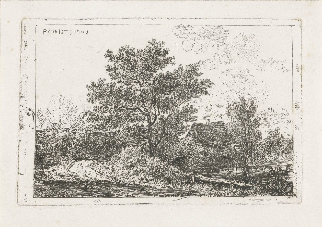 Paisagem com casa de campo de Pieter Casper Christ