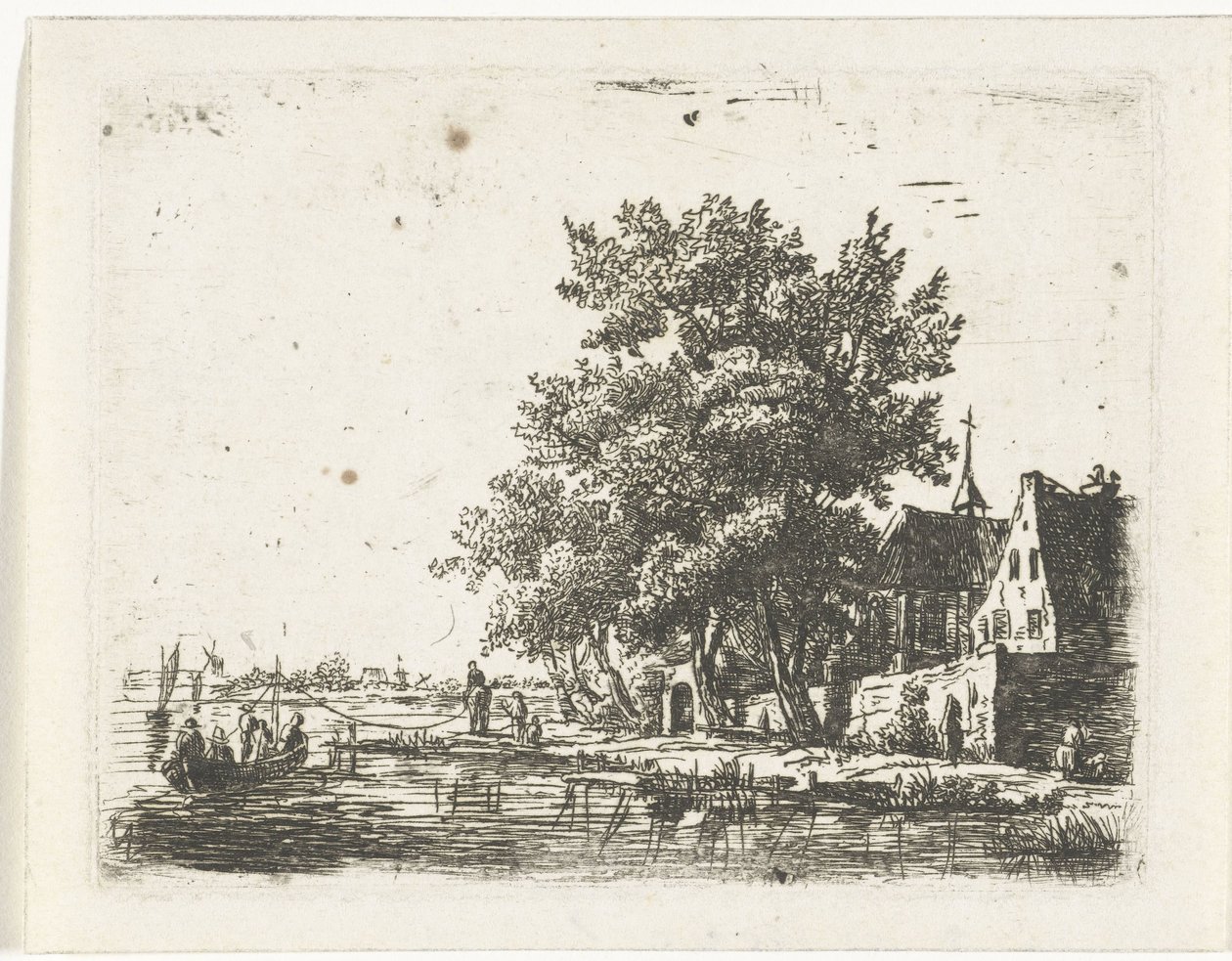 Barcaça de reboque em um mosteiro de Pieter Casper Christ