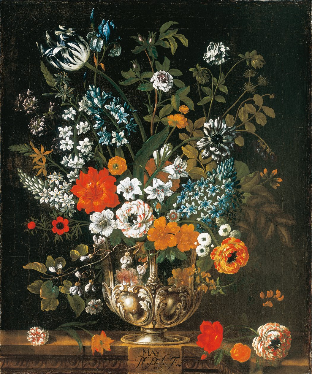 Maio, de Os Doze Meses de Flores, um calendário floral de naturezas mortas de Pieter Casteels