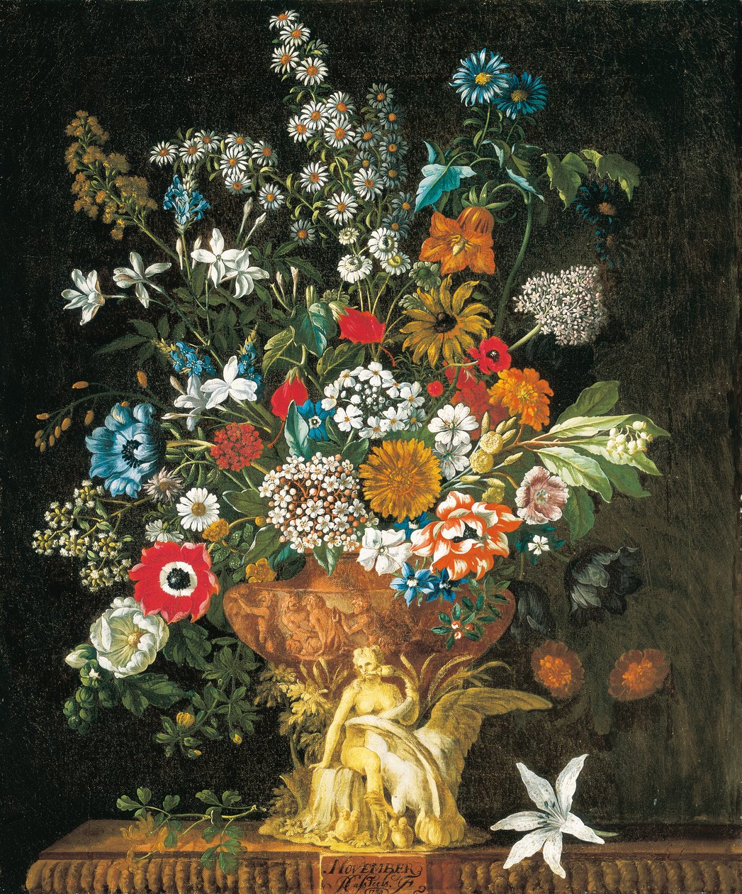 Novembro, de Os Doze Meses de Flores, um calendário floral de naturezas mortas de Pieter Casteels