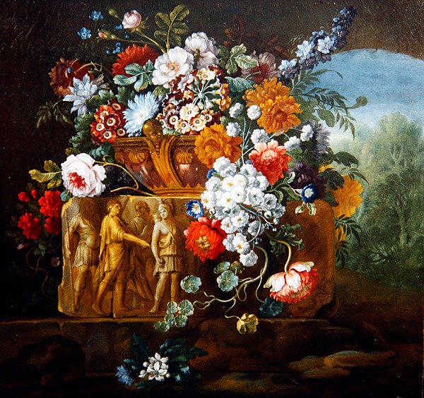 Rosas, Peônias, Margaridas e outras Flores de Pieter Casteels