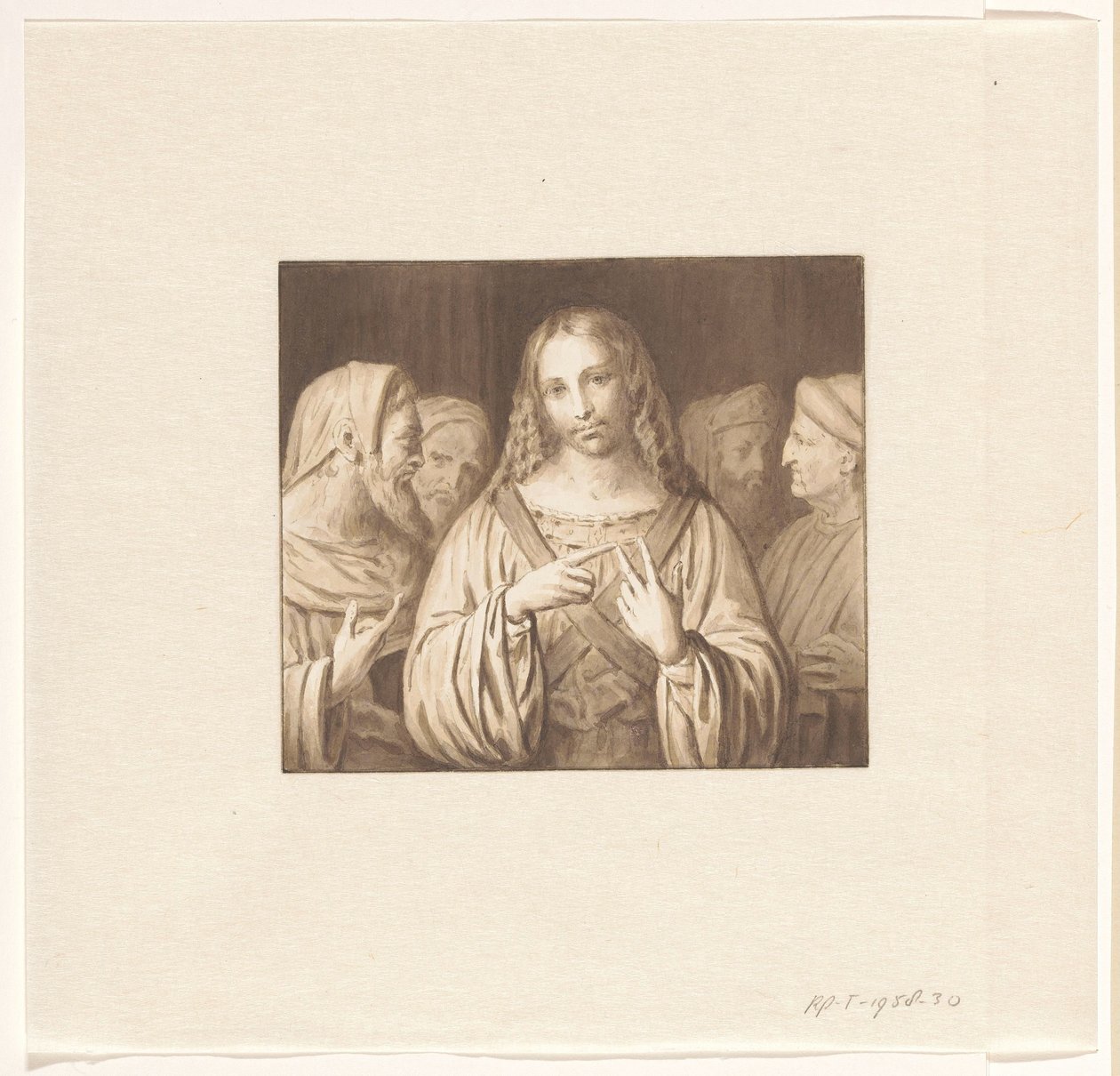 O jovem Cristo entre os escribas de Pieter Christoffel Wonder