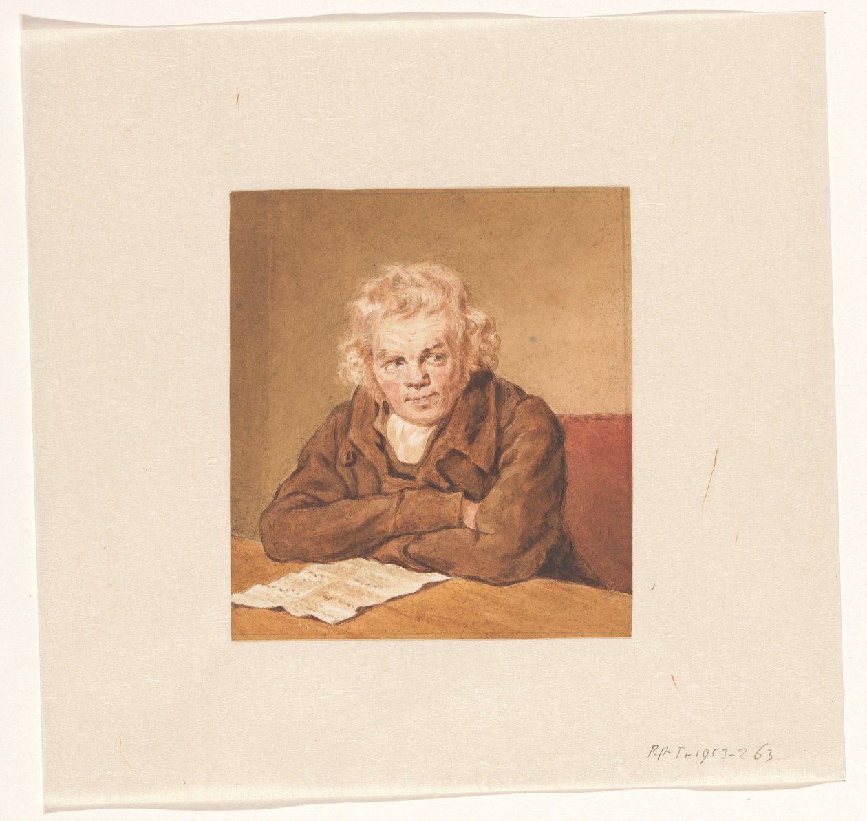 Retrato de Lourens van Schaick, sentado lendo à mesa de Pieter Christoffel Wonder