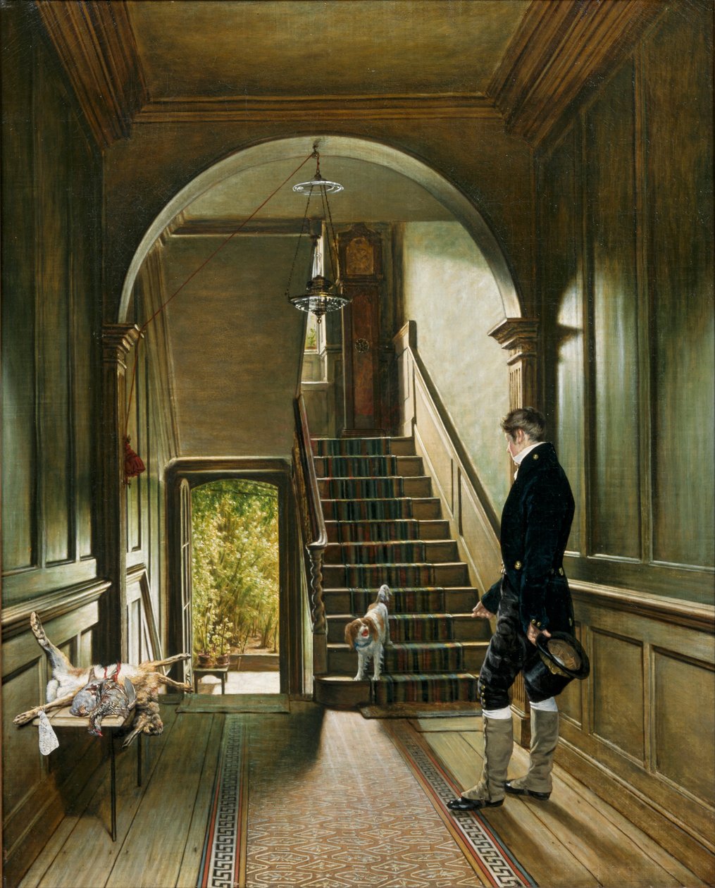 A escadaria da residência do pintor em Londres, 1828 de Pieter Christoffel Wonder