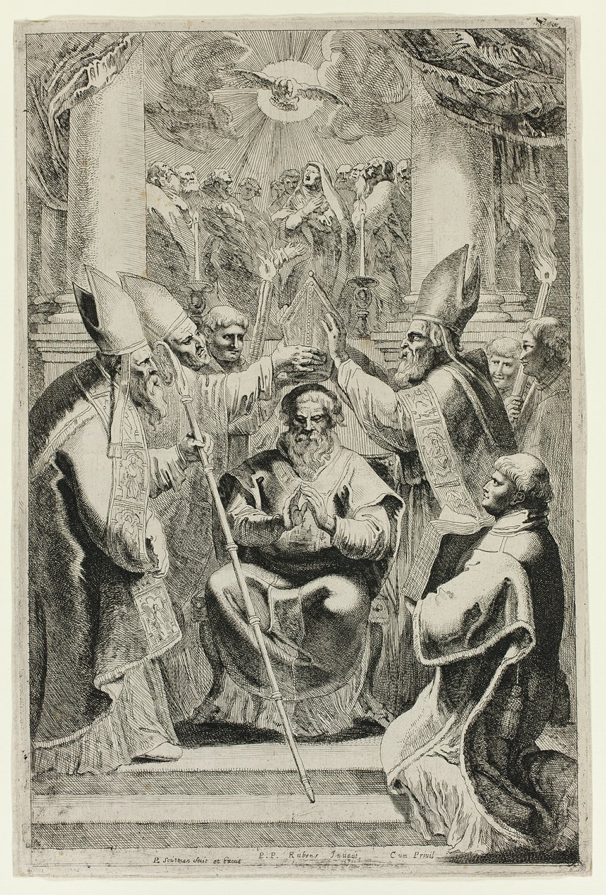Consagração do bispo de Noyon com a cena do Pentecostes em cima de Pieter Claesz. Soutman