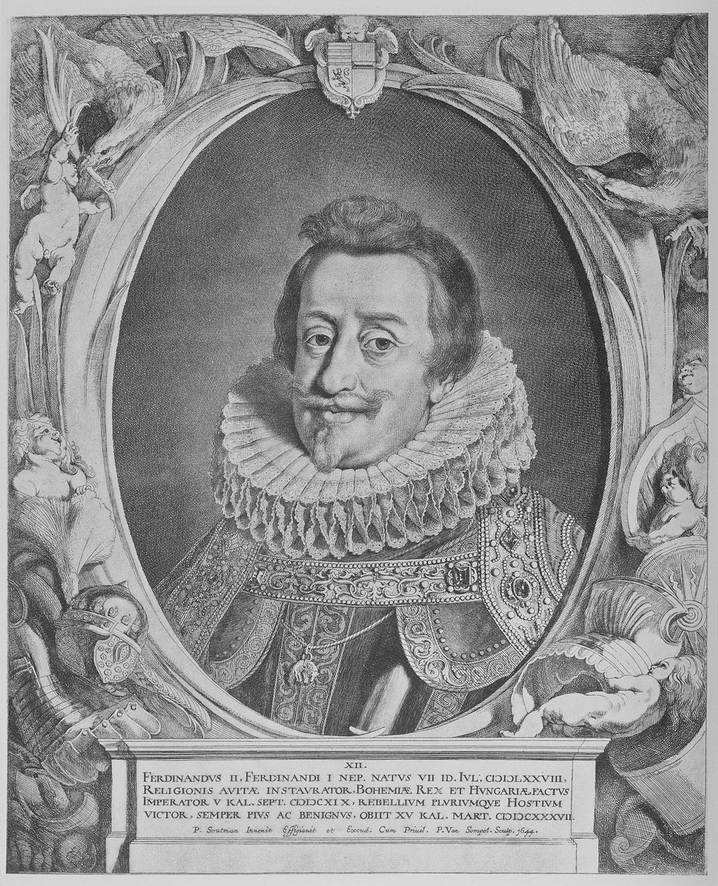 Fernando II, Sacro Imperador Romano, gravado por Pieter van Sompel, 1644 de Pieter Claesz Soutman