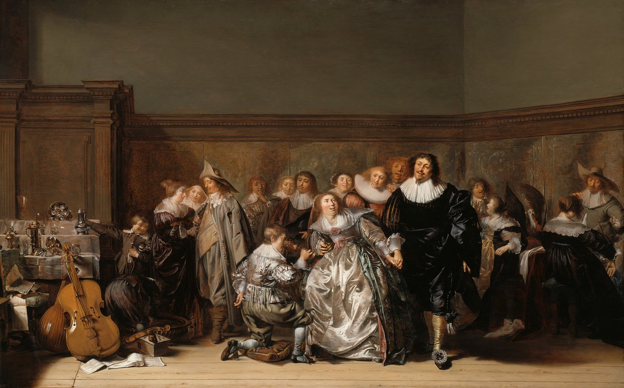 Uma empresa elegante, 1632. de Pieter Codde