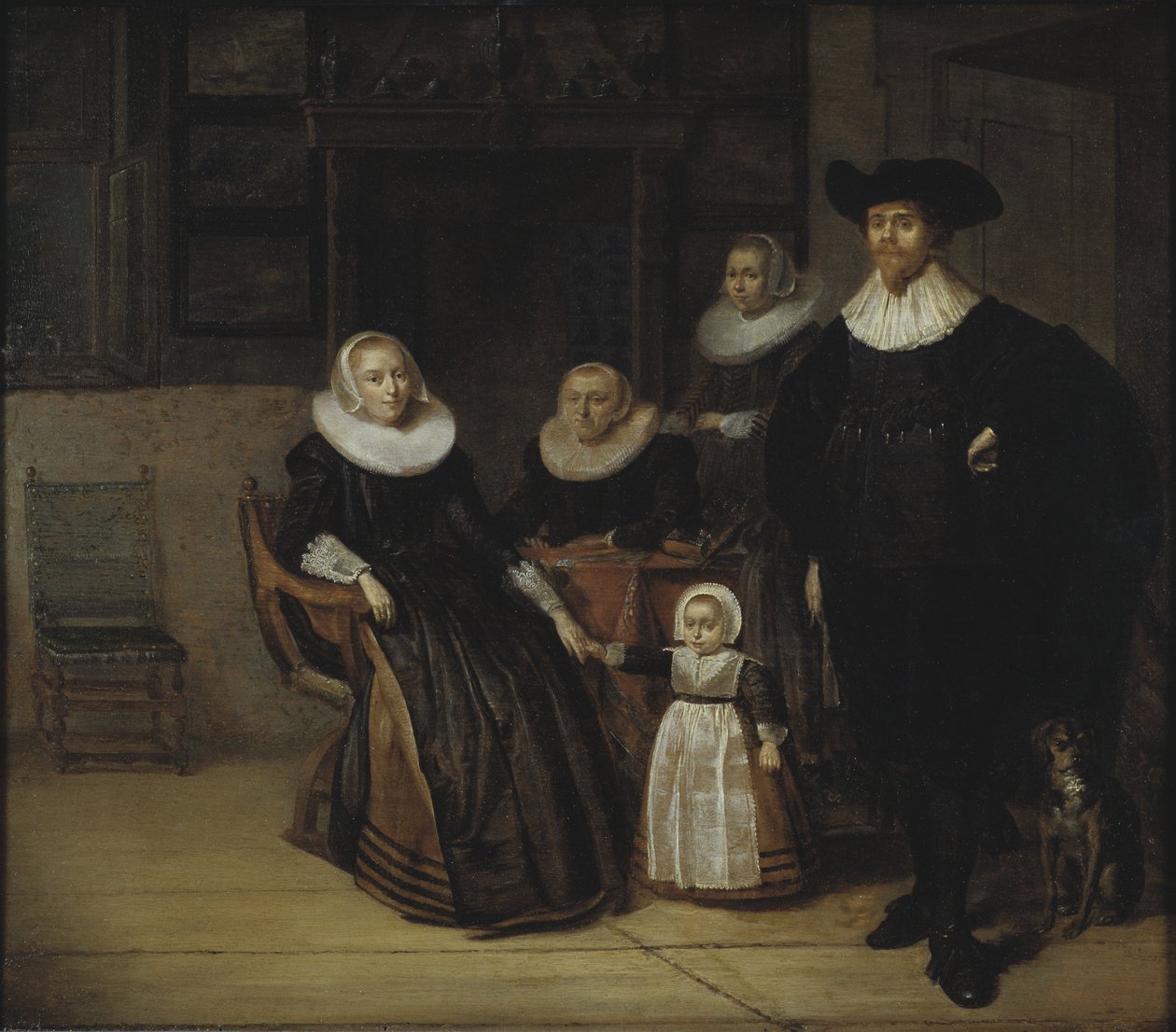Retrato de uma família, 1661 de Pieter Codde