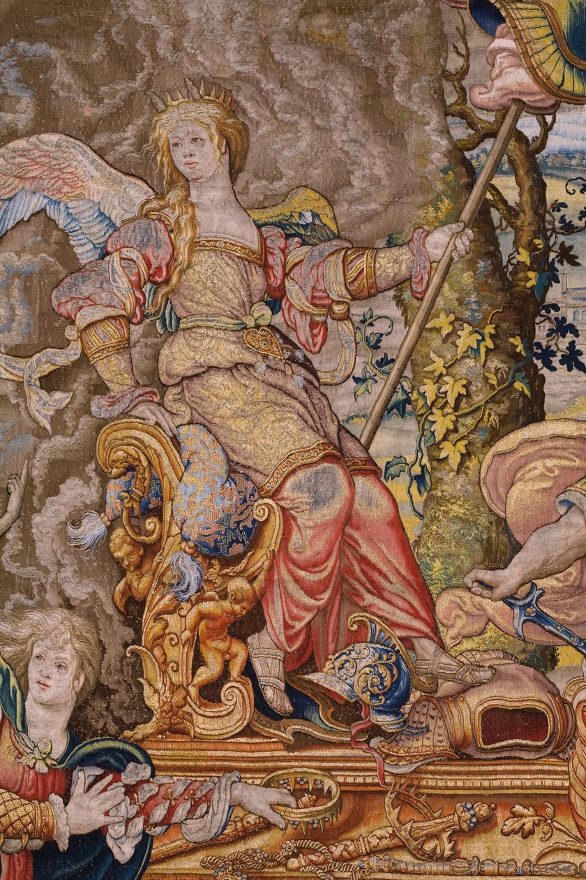 Tapeçaria flamenga. Série Os sete pecados capitais: Vaidade (orgulho). O cartunista Pieter Coecke van Aelst. Atelier de Bruxelas. Ca 1542-1544. de Pieter Coecke van Aelst