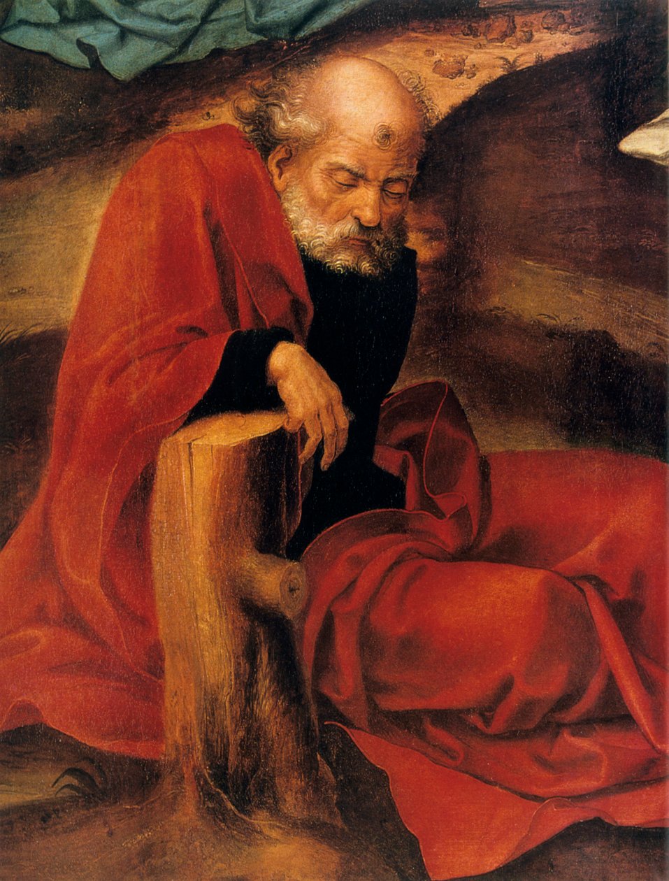 A agonia no jardim, detalhe, 1527-1530. de Pieter Coecke van Aelst