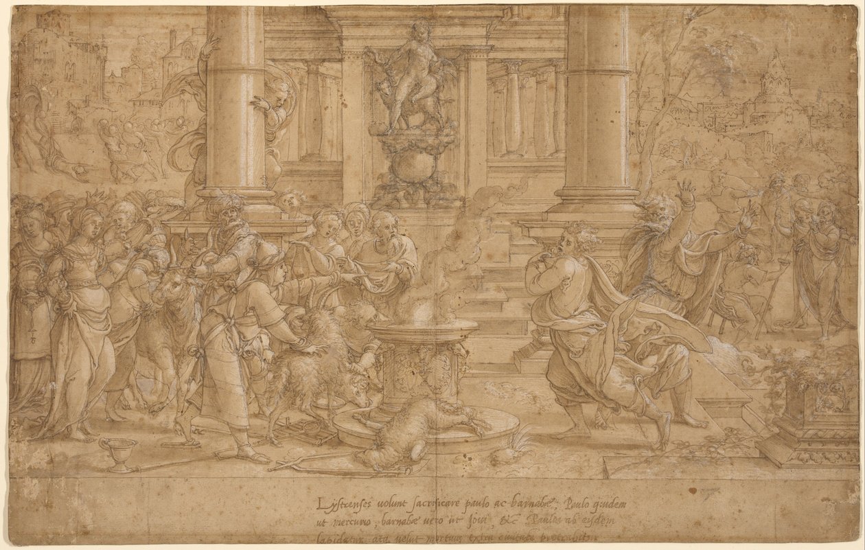 O Sacrifício em Listra de Pieter Coecke van Aelst