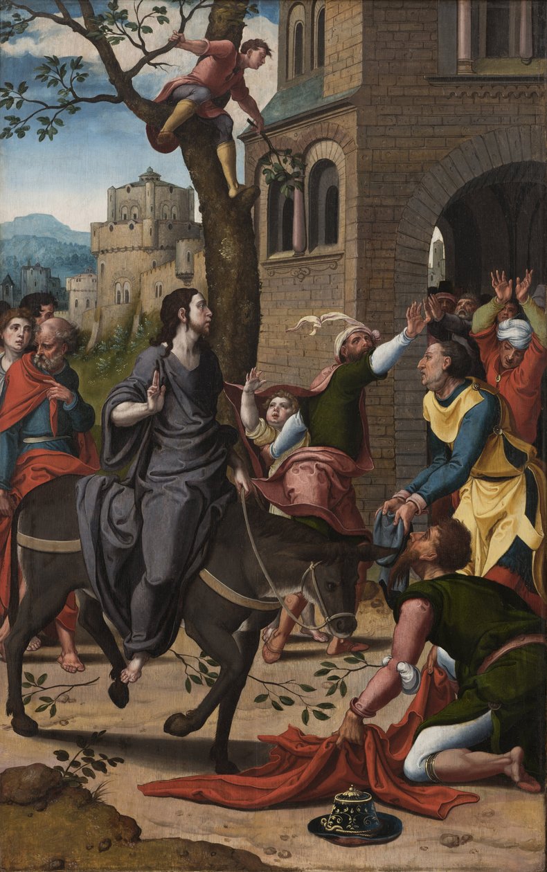 A entrada de Cristo em Jerusalém, ca 1533-1534 de Pieter Coecke van Aelst