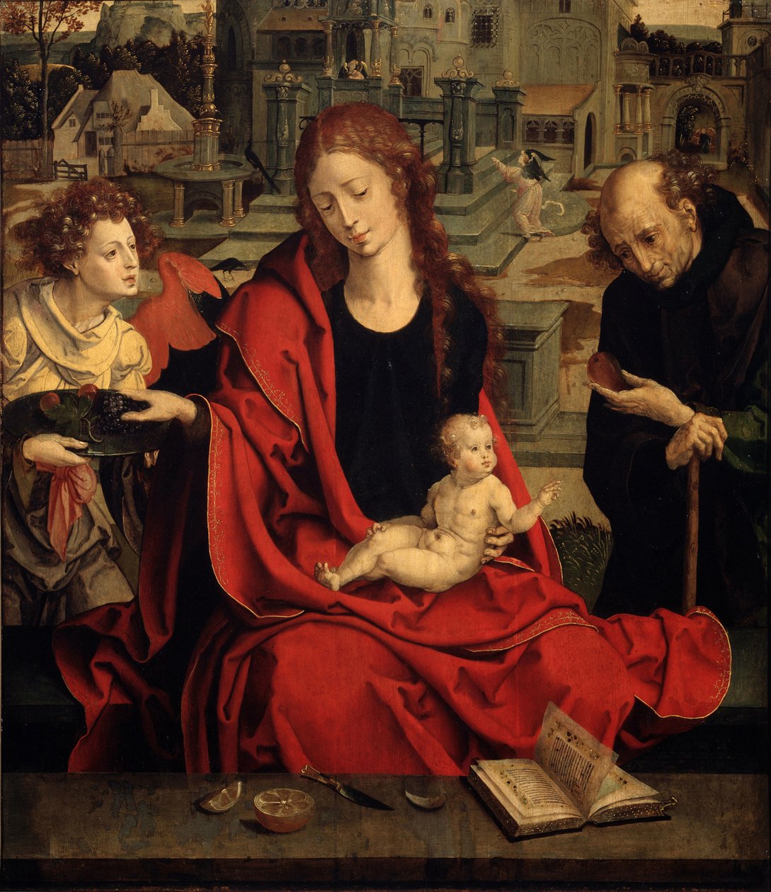 A Sagrada Família com um Anjo de Pieter Coecke van Aelst
