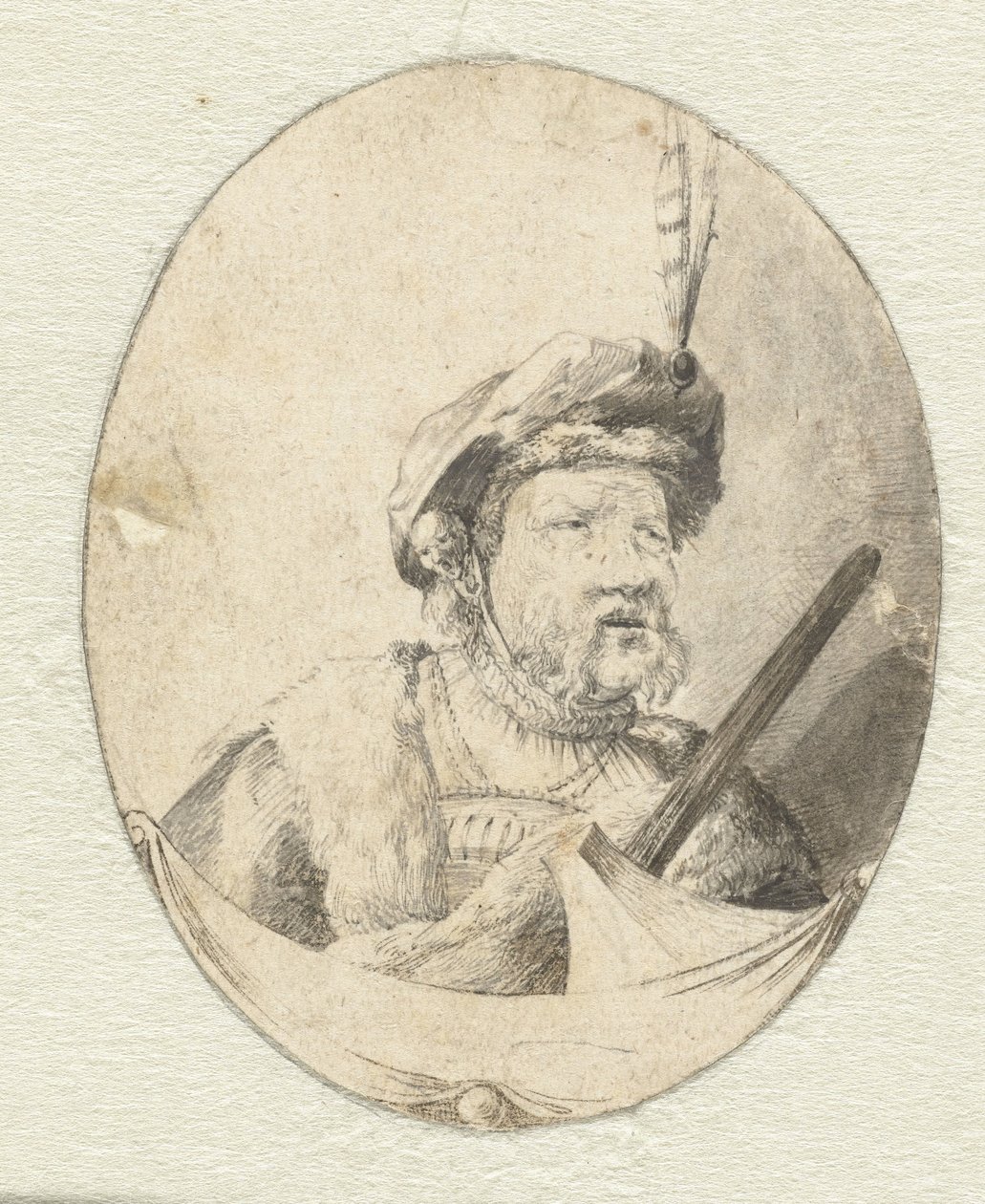 Busto de um homem em roupas orientais de Pieter Cornelisz. Verbeeck (possibly)