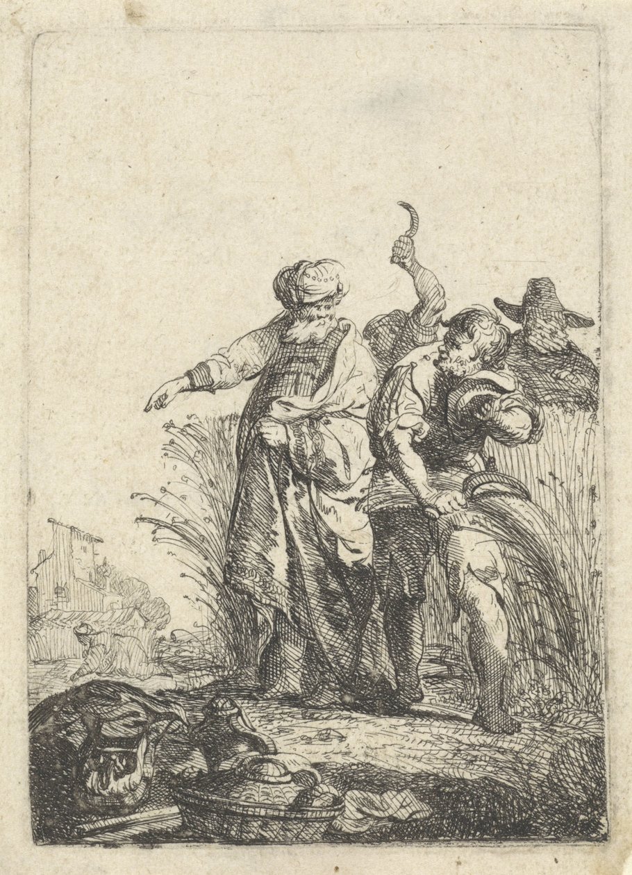 Ruth lê ouvidos no campo de Boaz de Pieter Cornelisz. Verbeeck (possibly)